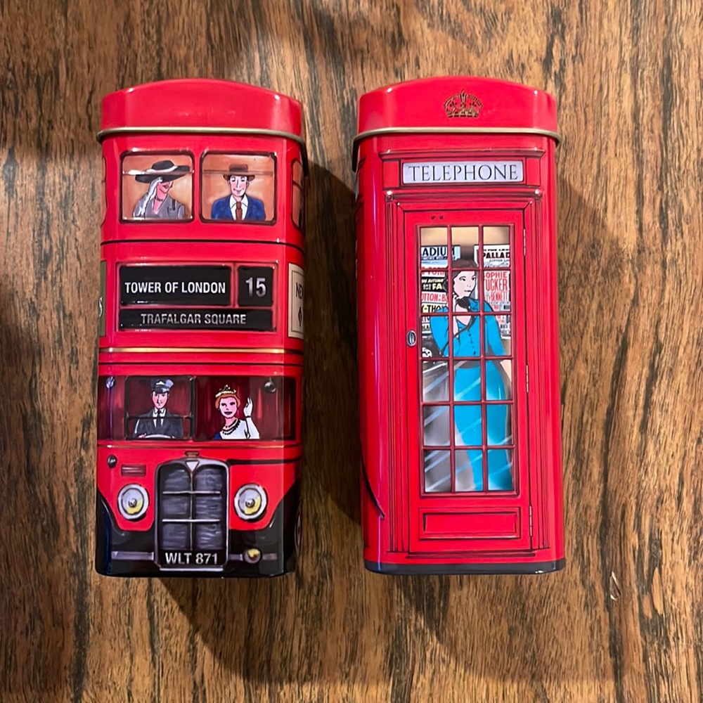 Set of Two British Tea Tins